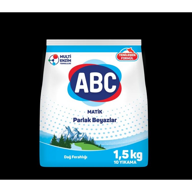 ABC MATİK 1,5 KG BEYAZLAR DAĞ X 12 AD ABC MATİK 1,5 KG BEYAZLAR DAĞ X 12 AD