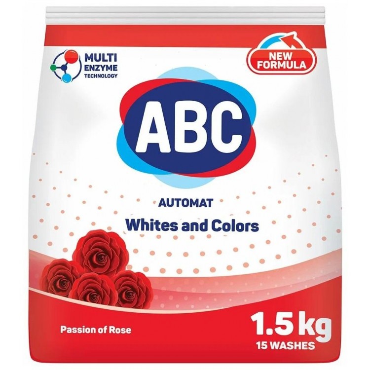 ABC MATİK 1,5 KG RENKLİ BEYAZLAR GÜL X 12 AD ABC MATİK 1,5 KG RENKLİ BEYAZLAR GÜL X 12 AD