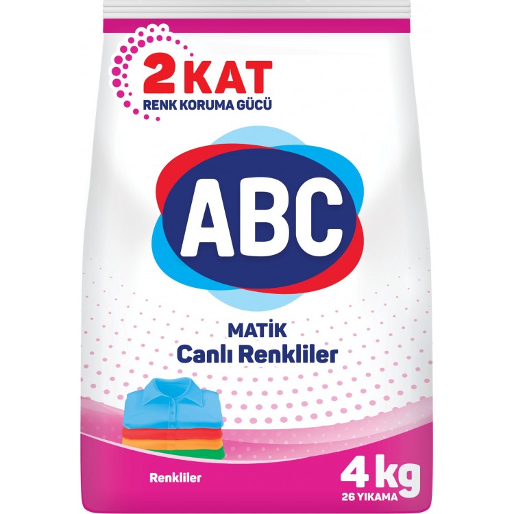 ABC MATİK RENKLİLER 4 KG ABC MATİK RENKLİLER 4 KG