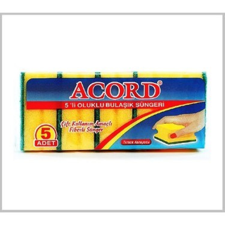 ACORD OLUKLU SÜNGER 5 Lİ X 36 AD ACORD OLUKLU SÜNGER 5 Lİ X 36 AD