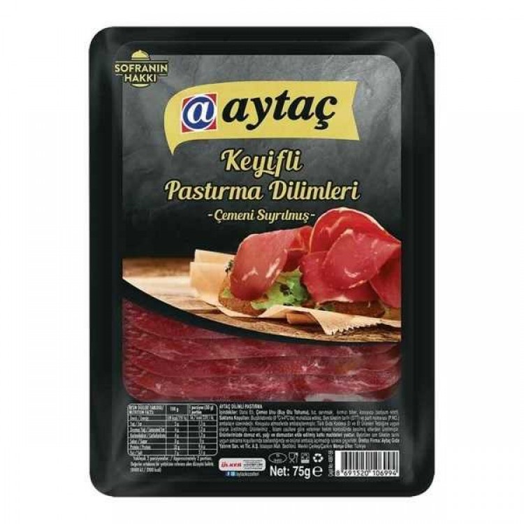 AYTAÇ KEYİFLİ PASTIRMA DİLİMLERİ 75 GR X 12 AD