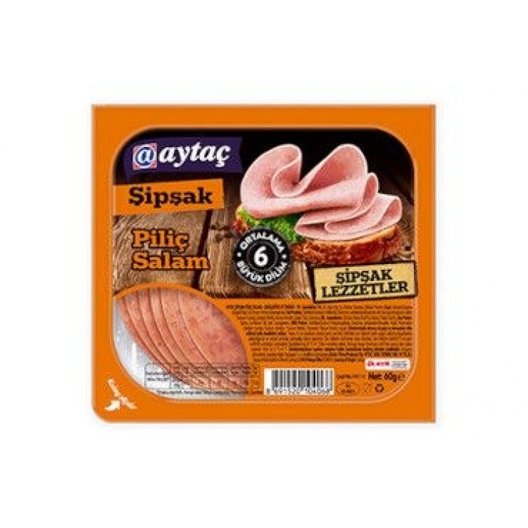 AYTAÇ ŞİPŞAK PİLİÇ JAMBON 60 GR X 18 AD