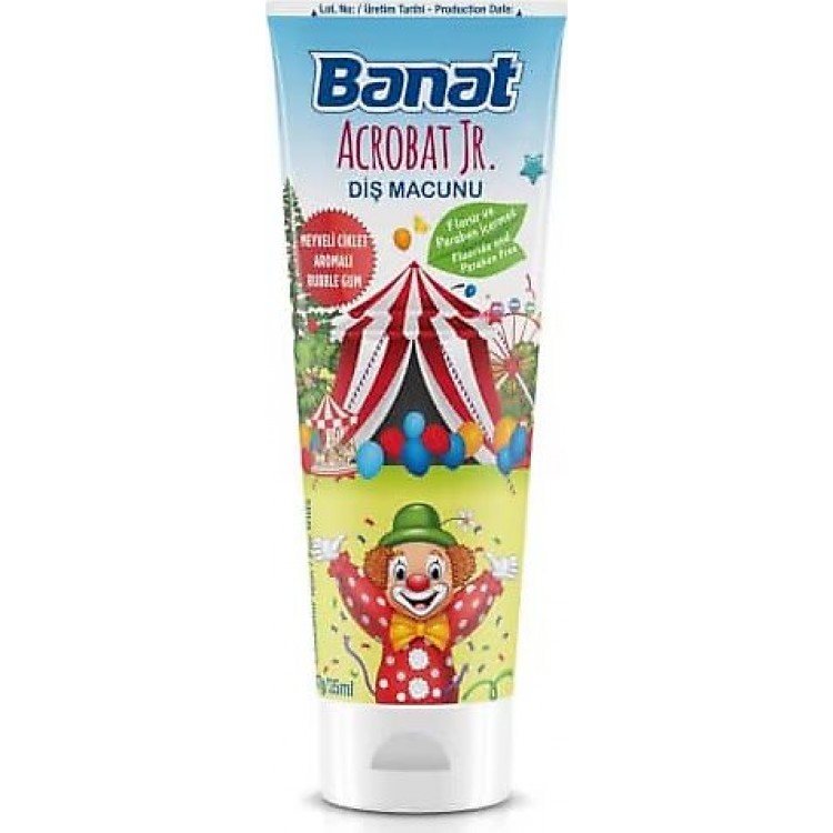 BANAT DİŞ MACUNU ACROBAT JR 35 ML X 12 AD