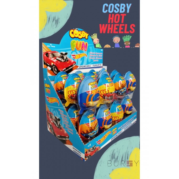 BEBETO COSBY FUN YUMURTA HOTWHEELS X 24 AD