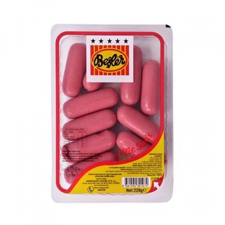BEŞLER KOKTEYL SOSİS 220 GR X 18 AD