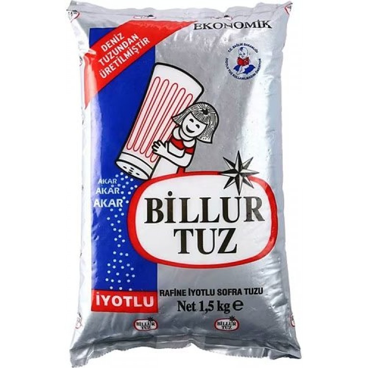 BİLLUR TUZ 1500 GR X 15 AD BİLLUR TUZ 1500 GR X 15 AD