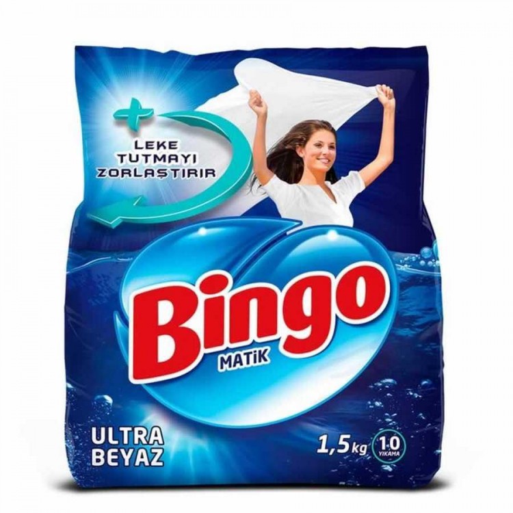 BİNGO MATİK 1.5 KG ULTRA BEYAZ X 10 AD BİNGO MATİK 1.5 KG ULTRA BEYAZ X 10 AD