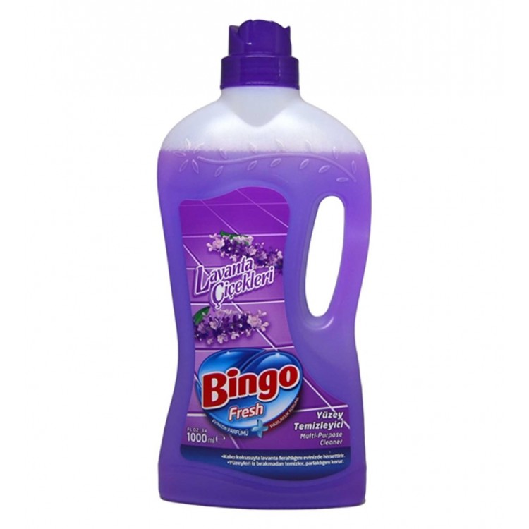 BİNGO YÜZEY TEMİZLEYİCİ 1 LT LAVANTA X 12 AD