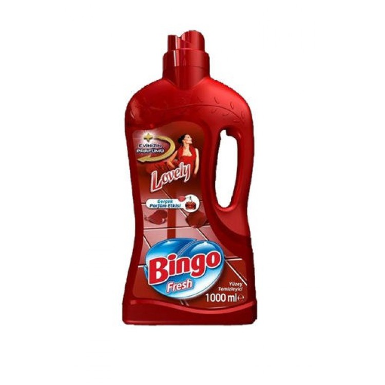 BİNGO YÜZEY TEMİZLEYİCİ 1 LT LOVELY X 12 AD BİNGO YÜZEY TEMİZLEYİCİ 1 LT LOVELY X 12 AD