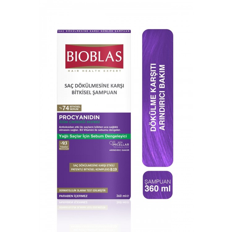 BİOBLAS ŞAMPUAN 360 ML YAĞLANMAYA KARŞI BİOBLAS ŞAMPUAN 360 ML YAĞLANMAYA KARŞI