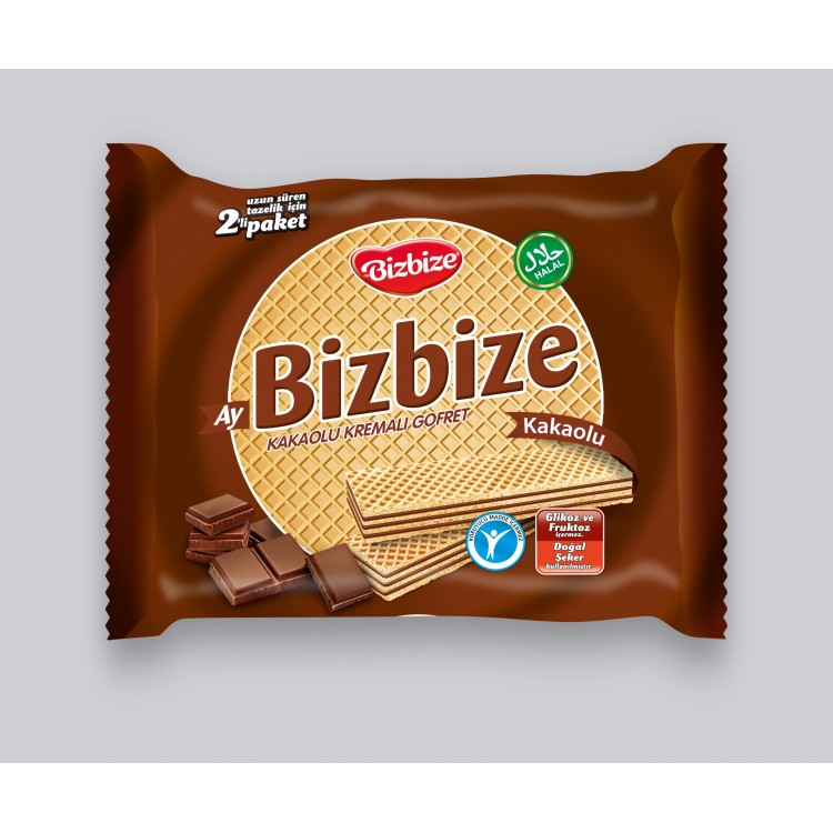 BİZBİZE GOFRET KAKAOLU 340 GR X 12 AD
