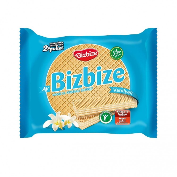 BİZBİZE GOFRET VANİLYALI 340 GR X 12 AD