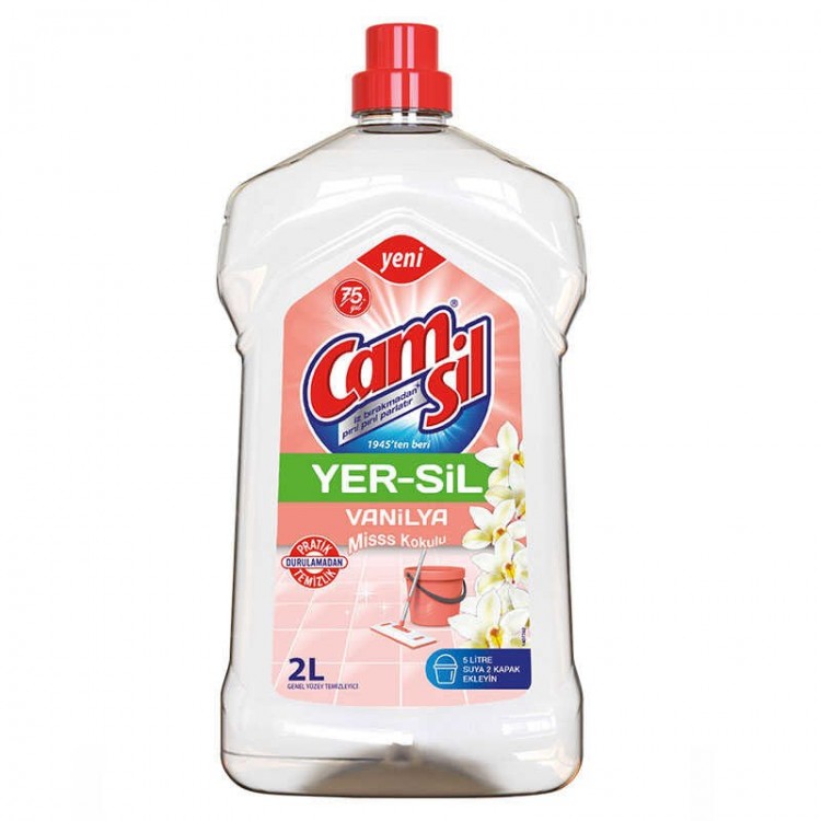 CAMSİL YERSİL YÜZEY TEMİZLEYİCİ 2 LT VANİLYA X 8 AD CAMSİL YERSİL YÜZEY TEMİZLEYİCİ 2 LT VANİLYA X 8 AD