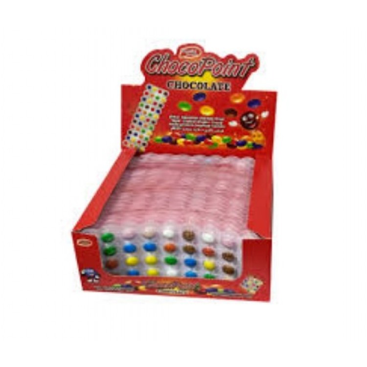 CANDY CHOCO POİNT ŞEKER KAPLAMALI KAKAOLU DRAJE 24'LÜ X 12 PK