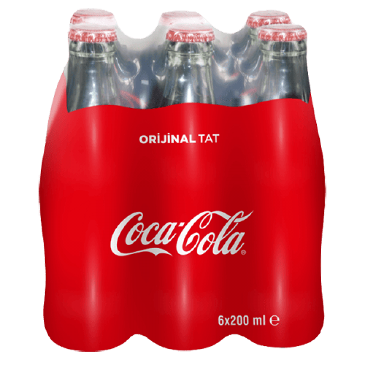 COCA COLA 200 ML ŞİŞE X 6 AD COCA COLA 200 ML ŞİŞE X 6 AD