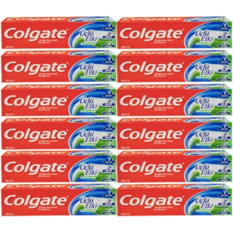 COLGATE DİŞ MACUNU ÜÇLÜ ETKİ 100 ML 12'Lİ X 6 AD