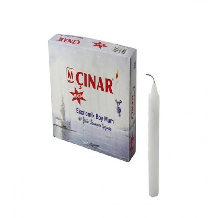 ÇINAR MUM 20MM MAXI MAVİ EKONOMİK BOY MUM X 16 AD
