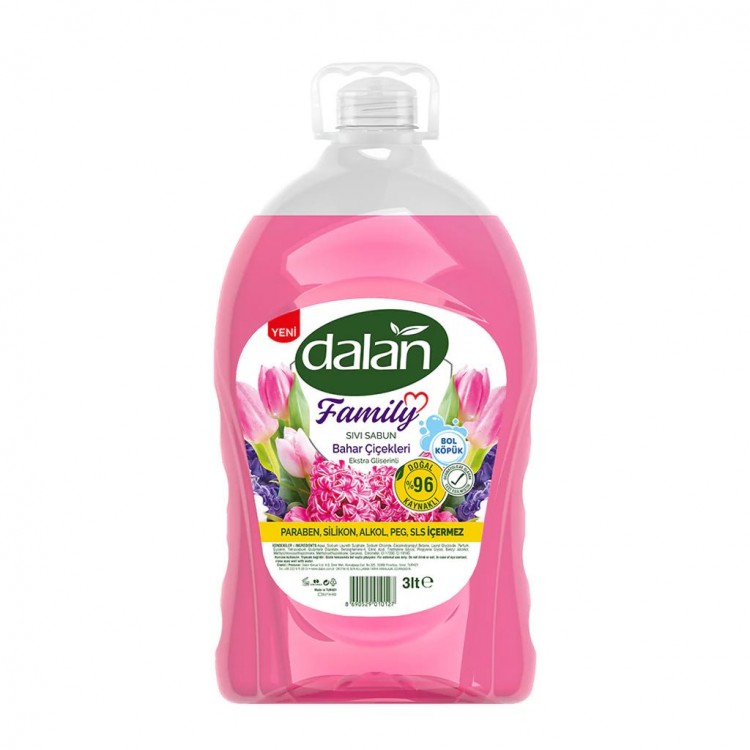 DALAN SIVI EL SABUNU BAHAR ÇİÇEKLERİ 3 LT X 4 AD DALAN SIVI EL SABUNU BAHAR ÇİÇEKLERİ 3 LT X 4 AD