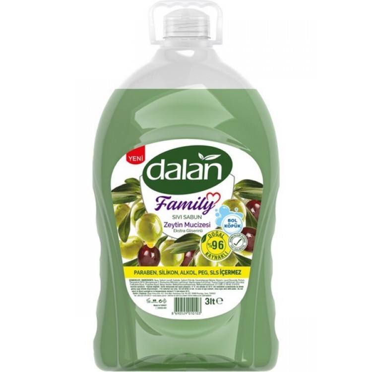 DALAN SIVI EL SABUNU ZEYTİN MUCİZESİ 3 LT X 4 AD