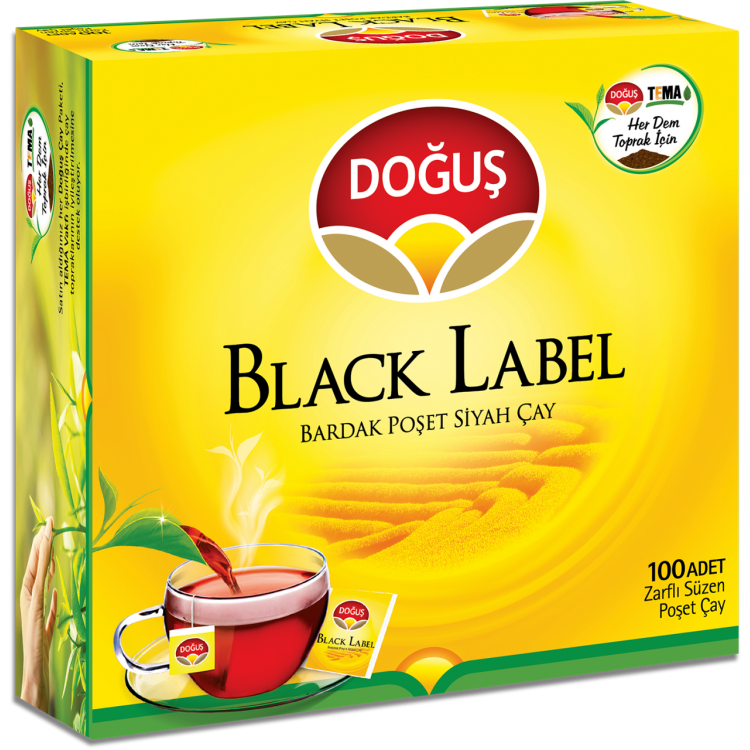 DOĞUŞ BARDAK POŞET BLACK LABEL 100'LÜ X 8 AD