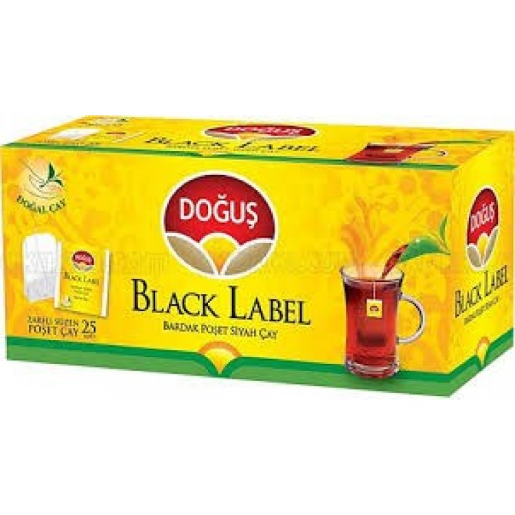 DOĞUŞ BARDAK POŞET BLACK LABEL 25'Lİ X 12 AD