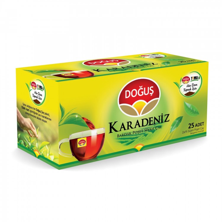 DOĞUŞ BARDAK POŞET KARADENİZ 25'Lİ X 12 AD
