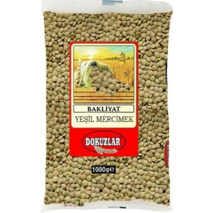 DOKUZLAR 1 KG YEŞİL MERCİMEK X 12 AD DOKUZLAR 1 KG YEŞİL MERCİMEK X 12 AD