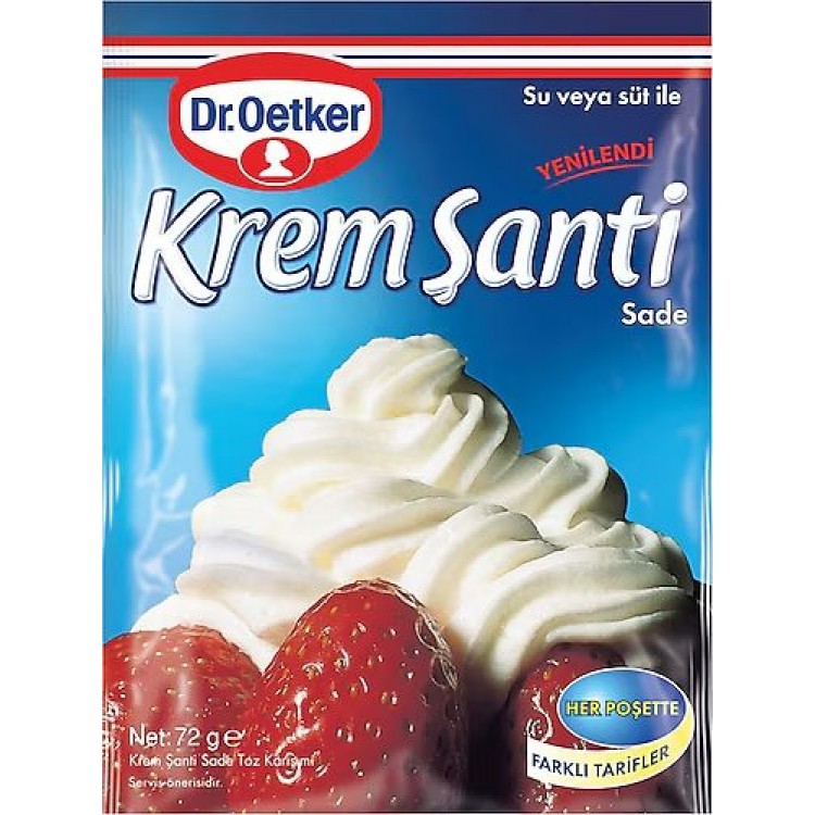 DR.OETKER KREM ŞANTİ TEKLİ POŞET 72 GR X 12 AD DR.OETKER KREM ŞANTİ TEKLİ POŞET 72 GR X 12 AD