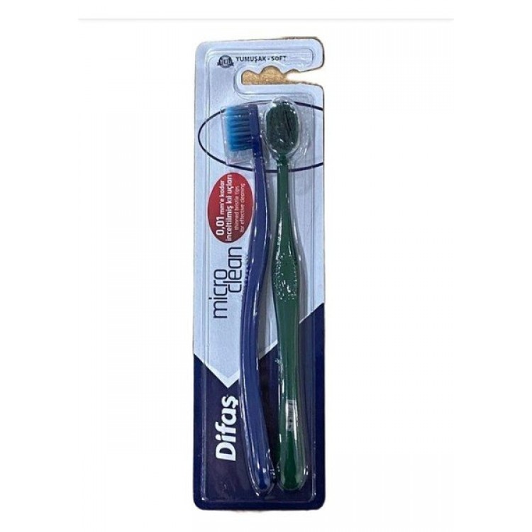 DİFAŞ MİCRO CLEAN 2 Lİ DİŞ FIRÇASI X 12 AD DİFAŞ MİCRO CLEAN 2 Lİ DİŞ FIRÇASI X 12 AD