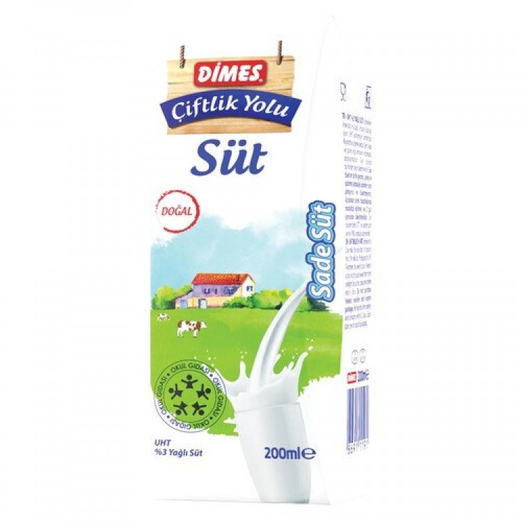 DİMES SADE SÜT 200 ML X 27 AD DİMES SADE SÜT 200 ML X 27 AD