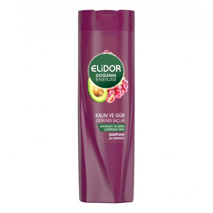 ELİDOR ŞAMPUAN 350 ML AVOKADO VE ÜZÜM ÇEKİRDEĞİ YAĞI X 6 AD