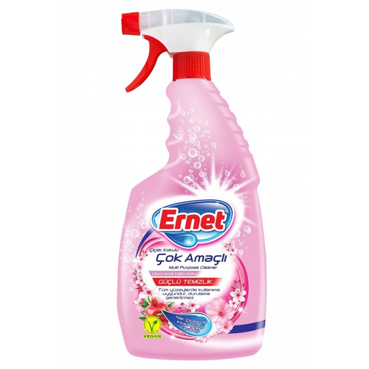ERNET 750 ML ÇOK AMAÇLI SPREY ÇİÇEK KOKULU X 6 AD