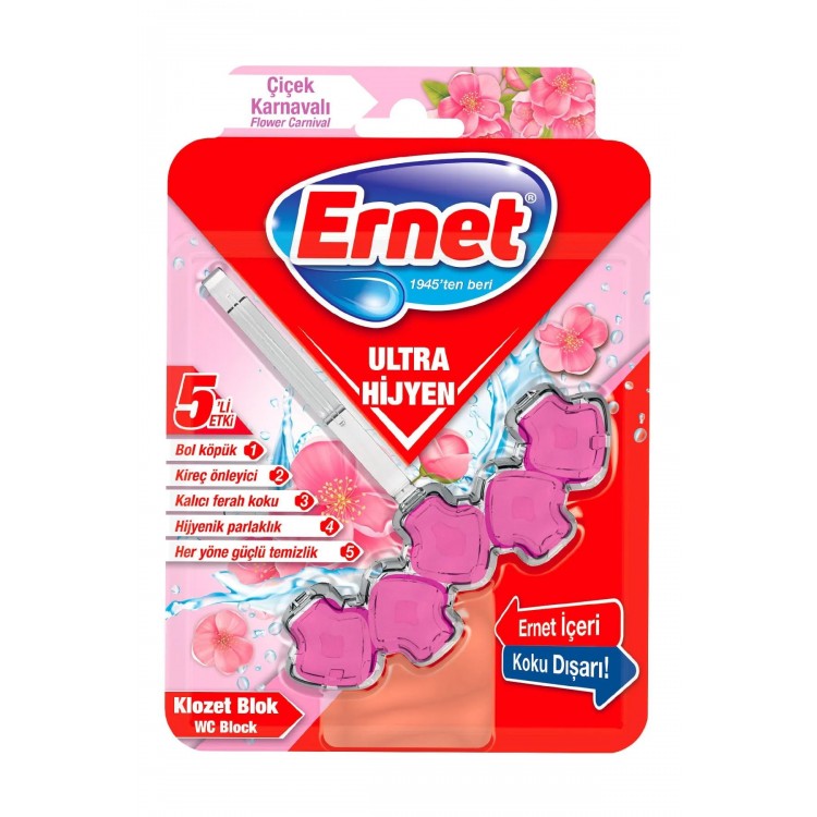 ERNET KLOZET BLOK 50 GR ÇİÇEK KARNAVALI X 24 AD ERNET KLOZET BLOK 50 GR ÇİÇEK KARNAVALI X 24 AD