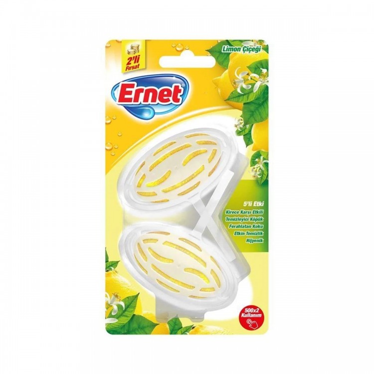 ERNET KLOZET BLOK LİMON BAH. 2 Lİ 50 GR X 24 AD ERNET KLOZET BLOK LİMON BAH. 2 Lİ 50 GR X 24 AD