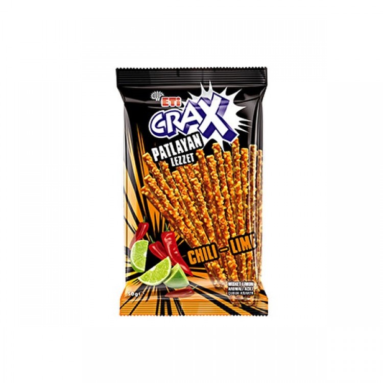 ETİ CRAX PATLAYAN CHILLI LIME 50 GR X 20 AD ETİ CRAX PATLAYAN CHILLI LIME 50 GR X 20 AD