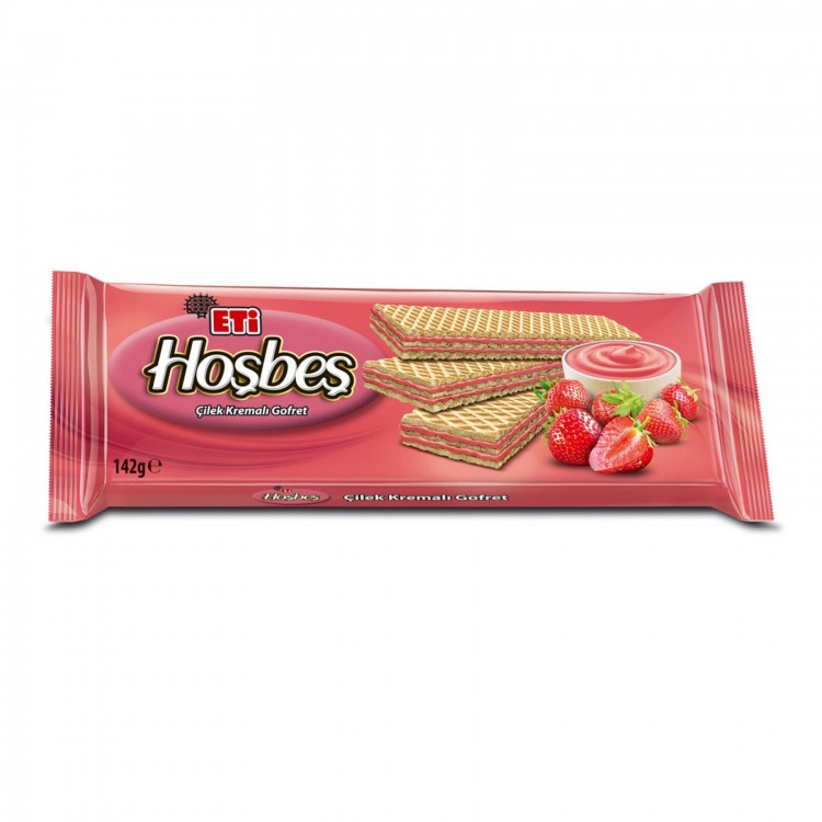 ETİ HOŞBEŞ GOFRET ÇİLEK 142 GR X 20 AD ETİ HOŞBEŞ GOFRET ÇİLEK 142 GR X 20 AD