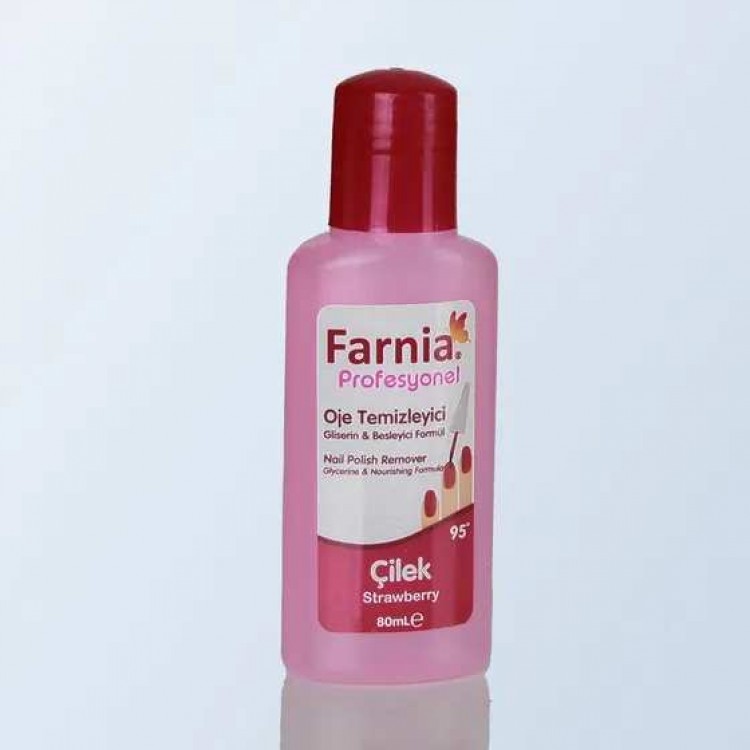 FARNİA ASETON 80 ML ÇİLEK X 12 AD FARNİA ASETON 80 ML ÇİLEK X 12 AD