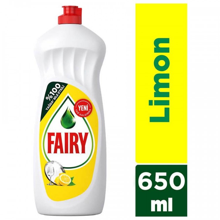 FAİRY BULAŞIK DETERJANI 650 ML LİMON X 20 AD FAİRY BULAŞIK DETERJANI 650 ML LİMON X 20 AD