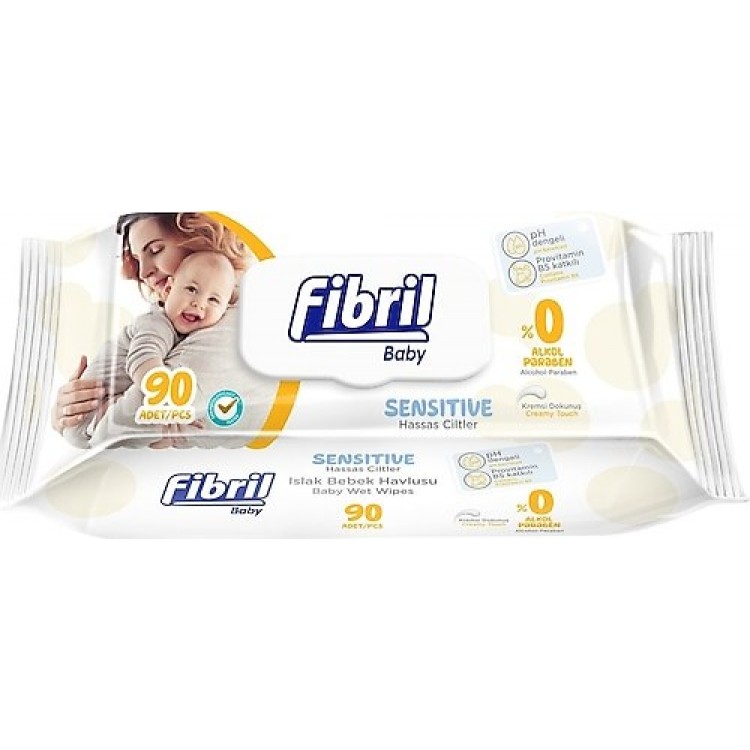 FİBRİL ISLAK MENDİL SENSİTİVE 90'LI X 24 AD FİBRİL ISLAK MENDİL SENSİTİVE 90'LI X 24 AD