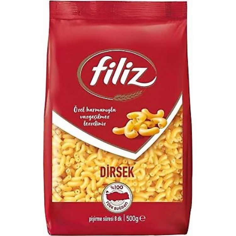 FİLİZ MAKARNA 500 GR DİRSEK X 20 AD FİLİZ MAKARNA 500 GR DİRSEK X 20 AD