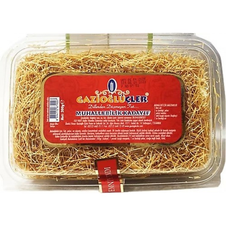 GAZİOĞLU MUHALLEBİLİK KADAYIF 200 GR X 16 AD