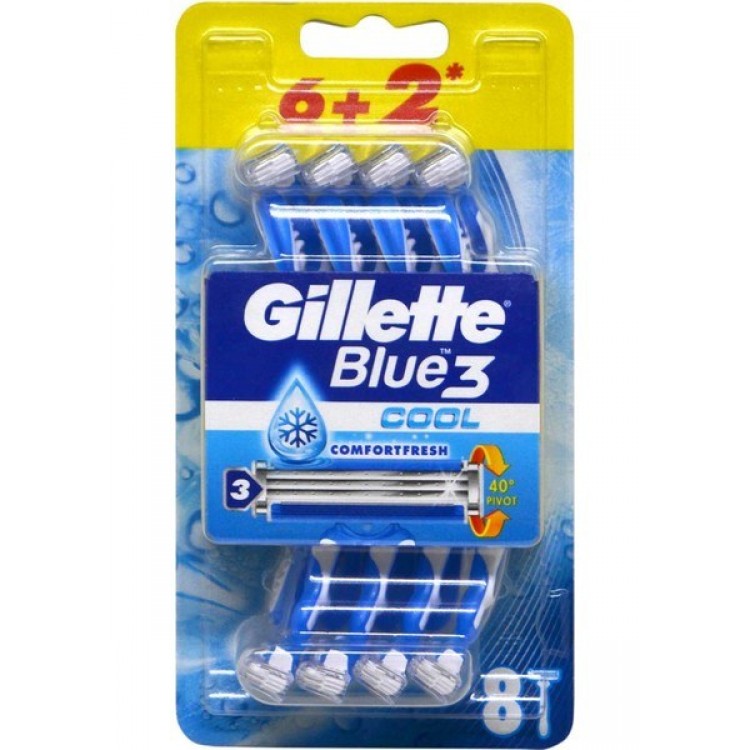 GİLLETTE BLUE 3 6+2 Lİ X 20 AD GİLLETTE BLUE 3 6+2 Lİ X 20 AD