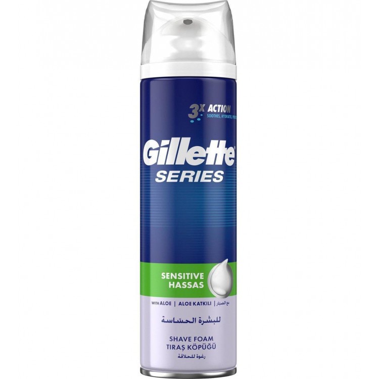 GİLLETTE TRAŞ KÖPÜĞÜ 250 ML SENSİTİVE X 6 AD
