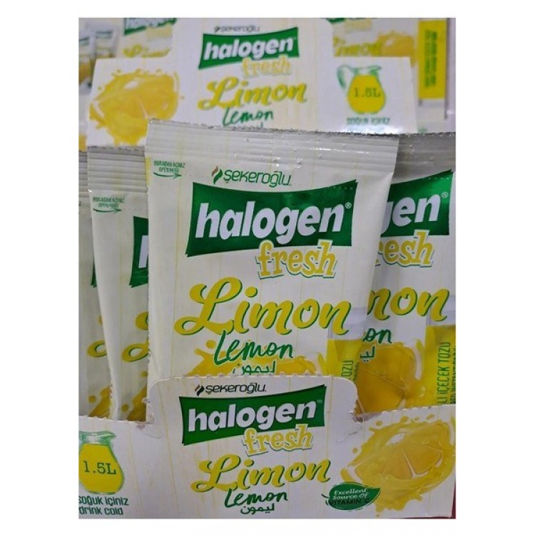 HALOGEN TOZ İÇECEK LİMON 9 GR X 24 AD HALOGEN TOZ İÇECEK LİMON 9 GR X 24 AD