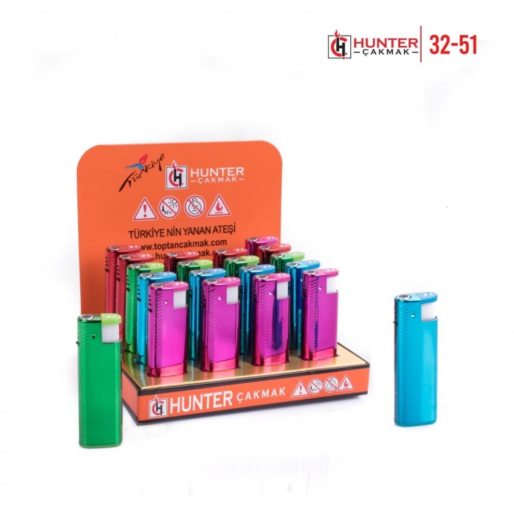 HUNTER 32-50C KAPAKLI RÜZGARLI ÇAKMAK X 20 AD HUNTER 32-50C KAPAKLI RÜZGARLI ÇAKMAK X 20 AD