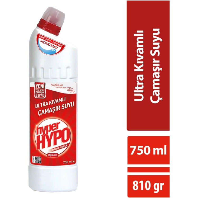 HYPO ULTRA ÇAMAŞIR SUYU 750 GR BEYAZ SABUN X 12 AD HYPO ULTRA ÇAMAŞIR SUYU 750 GR BEYAZ SABUN X 12 AD