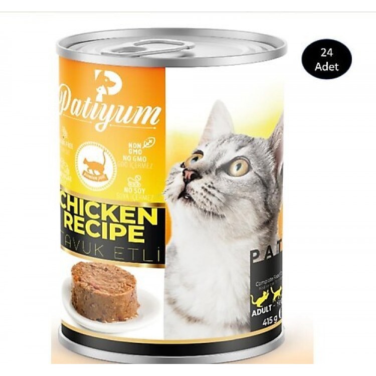 KEDİ MAMA KONS PATİYUM TAVUK 415 GR X 24 AD KEDİ MAMA KONS PATİYUM TAVUK 415 GR X 24 AD