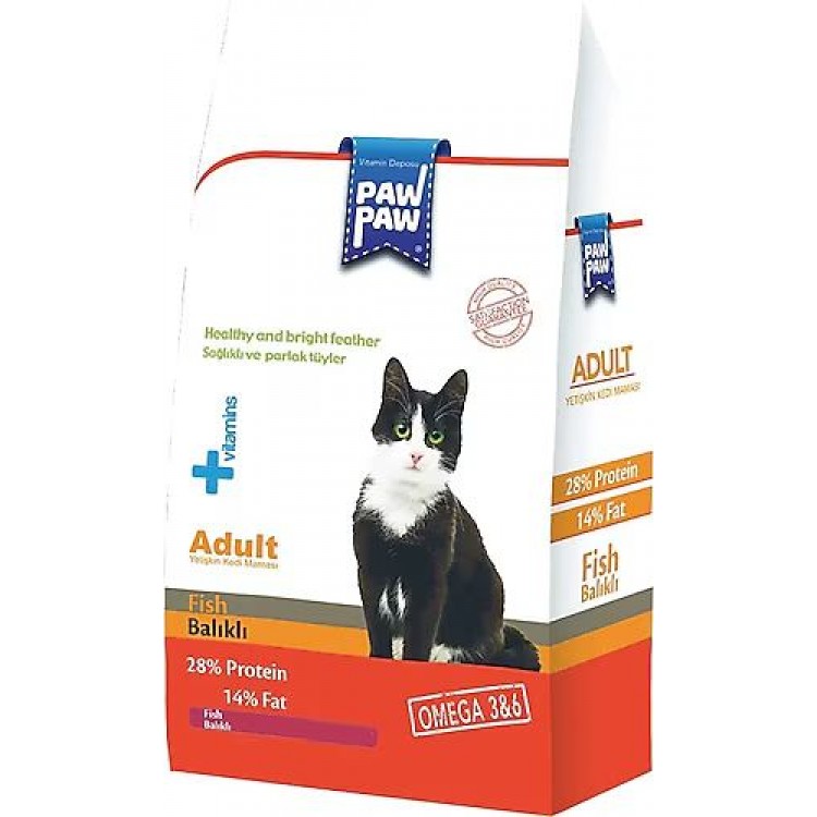 KEDİ MAMA PAW PAW BALIK 1 KG KEDİ MAMA PAW PAW BALIK 1 KG