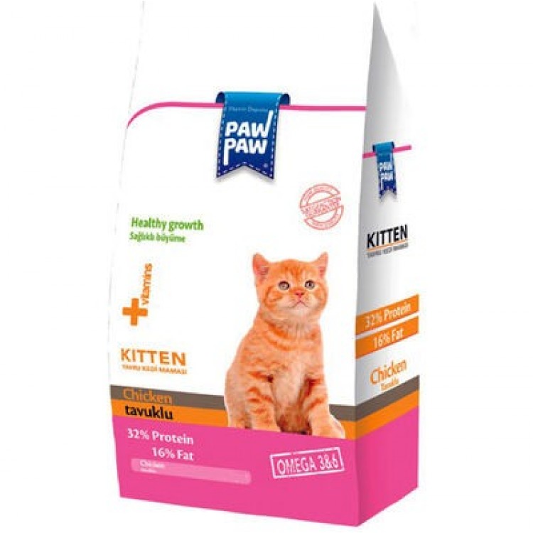 KEDİ MAMA PAW PAW KİTTEN TAVUKLU 1 KG KEDİ MAMA PAW PAW KİTTEN TAVUKLU 1 KG