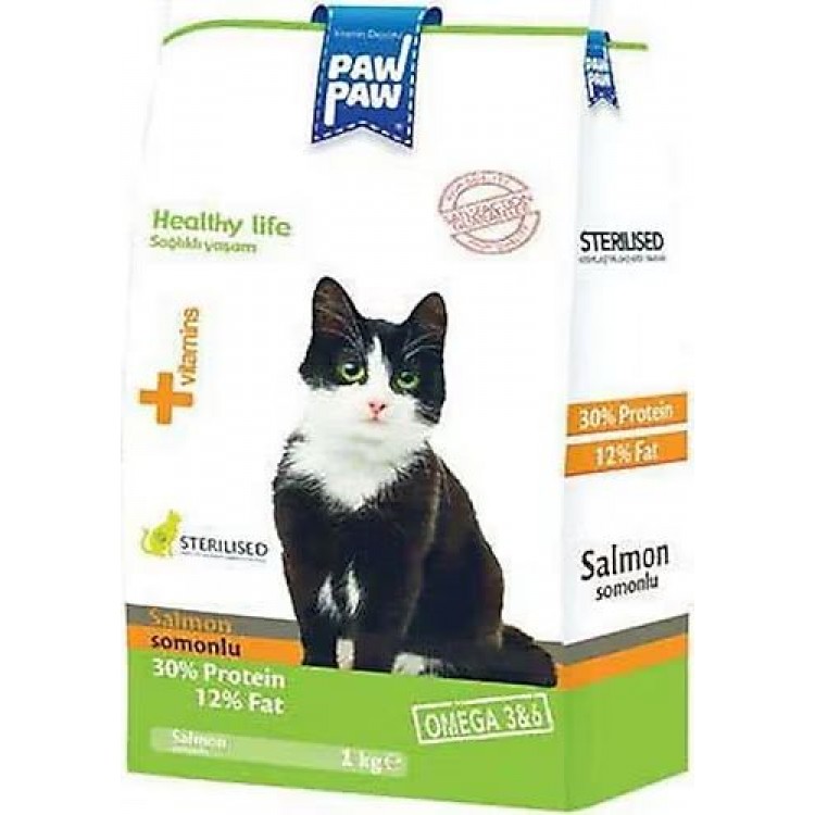 KEDİ MAMA PAW PAW SOMONLU 1 KG KEDİ MAMA PAW PAW SOMONLU 1 KG